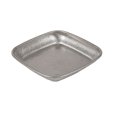 Image PLATES CARRÉS 'ARTINOX' 65 ML 9x9x1,4 CM ARGENTE INOX (20 UNITÉ) #1