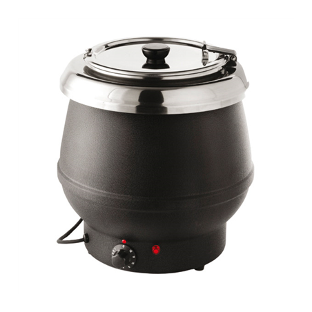 Image MARMITE DE SOUPE BAIN MARIE (70ºC - 95ºC) 10 L 34,5x36 CM NOIR INOX (1 UNITÉ) #1