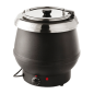 MARMITE DE SOUPE BAIN MARIE (70ºC - 95ºC) 10 L 34,5x36 CM NOIR INOX (1 UNITÉ) Image MARMITE DE SOUPE BAIN MARIE (70ºC - 95ºC) 10 L 34,5x36 CM NOIR INOX (1 UNITÉ) #1