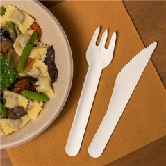 Image SET 4/1 FOURCHETTE, COUTEAU, CUILLÈRE, SERVIETTE 'PAPER CUTLERY'  15,8 CM BLANC PAPIER (100 UNITÉ) #6