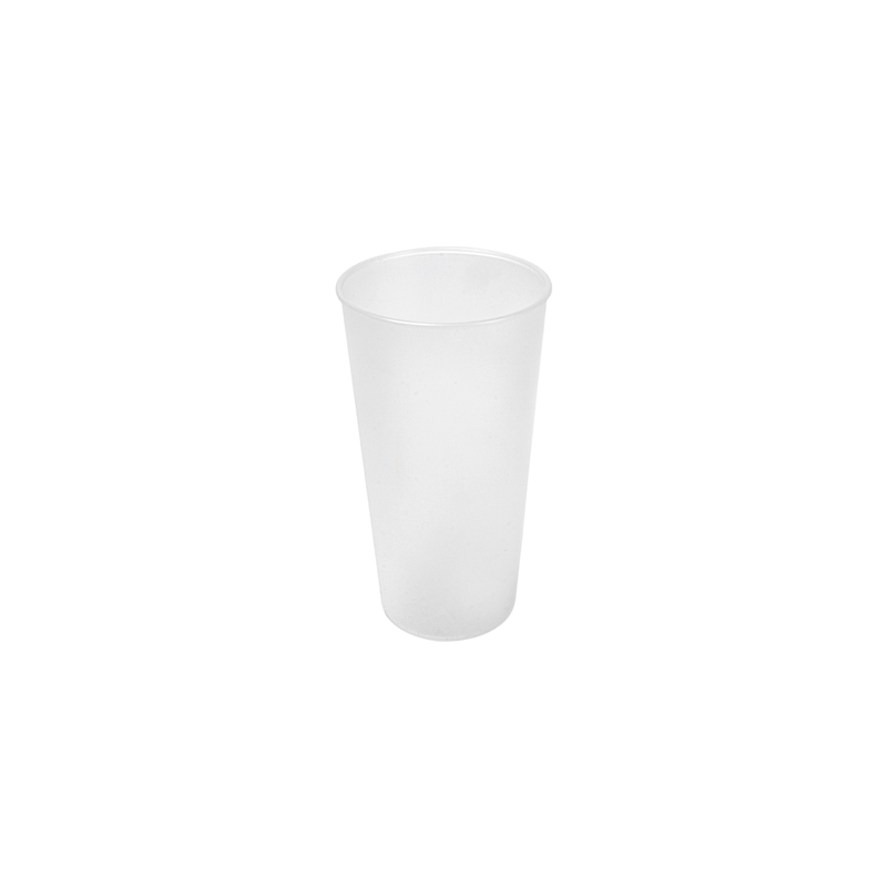 VERRES RÉUTILISABLES 400 ML Ø7,6/5,4x13,9 CM TRANSLUCIDE PP (500 UNITÉ)