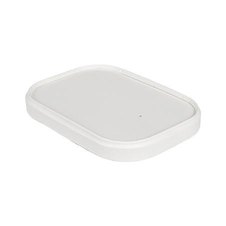 Image COUVERCLES POUR RÉCIPIENTS 266.26/27/28  320 + 30 PE G/M2 17,3x12,3x2 CM BLANC KRAFT (300 UNITÉ) #1