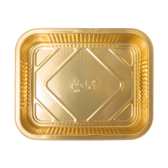 Image RÉCIPIENTS LAQUÉS 3600 ML 32,2x26,2x6 CM NOIR/OR ALUMINIUM (25 UNITÉ) #3