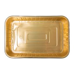 Image RÉCIPIENTS LAQUÉS 2040 ML 29,3x19,3x4,5 CM NOIR/OR ALUMINIUM (50 UNITÉ) #3