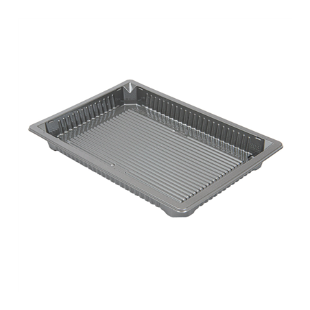 Image RÉCIPIENTS POUR "SUSHI" 307 ML 18,5x12,9x2 CM ARGENTE RPET (352 UNITÉ) #1