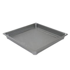 Image RÉCIPIENTS POUR "SUSHI" 1473 ML 26,5x26,5x3 CM ARGENTE RPET (140 UNITÉ) #1