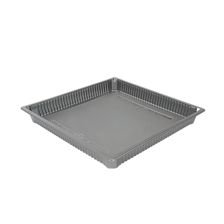 Image RÉCIPIENTS POUR "SUSHI" 1473 ML 26,5x26,5x3 CM ARGENTE RPET (140 UNITÉ) #1