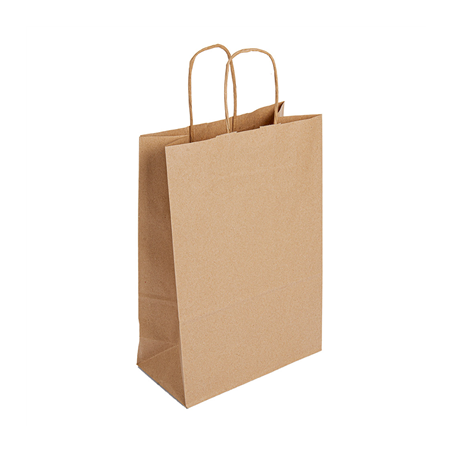 Image SACS SOS AVEC ANSES  80 G/M2 22+12x27 CM NATUREL KRAFT (250 UNITÉ) #1