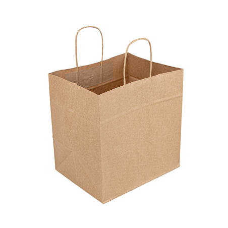 Image SACS SOS TRAITEUR AVEC ANSES  80 G/M2 24+15x29 CM NATUREL KRAFT (250 UNITÉ) #1