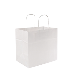 Image SACS SOS TRAITEUR AVEC ANSES 80 G/M2 24+15x29 CM BLANC CELLULOSE (250 UNITÉ) #1