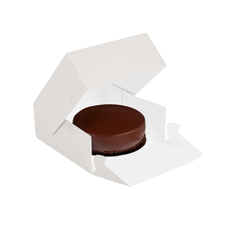 BOÎTES PATISSERIES SANS FENÊTRE 'THEPACK' 250 G/M2 17x14x11,5 CM BLANC CARTON ONDULÉ NANO-MICRO (200 UNITÉ)
