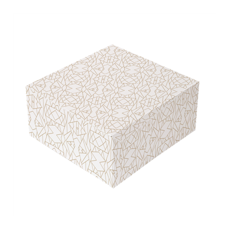 Image BOÎTES PATISSERIES SANS FENÊTRE 'THEPACK DECO' 250 G/M2 17x14x11,5 CM BLANC CARTON ONDULÉ NANO-MICRO (200 UNITÉ) #1