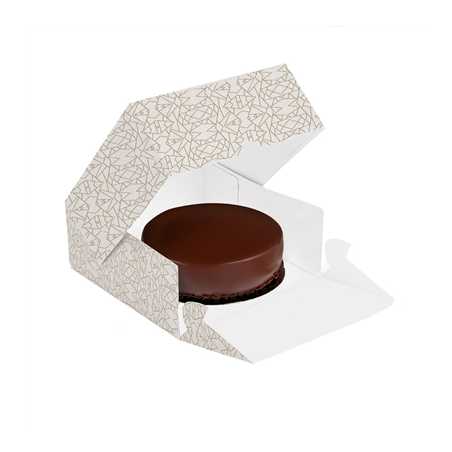 BOÎTES PATISSERIES SANS FENÊTRE 'THEPACK DECO' 250 G/M2 17x14x11,5 CM BLANC CARTON ONDULÉ NANO-MICRO (200 UNITÉ)