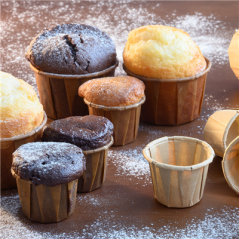 Image POTS TRAITEUR PAPIER PLISSÉ 90 ML (3 oz) 80 G/M2 Ø6,5/4,9x3,8 CM NATUREL PARCH.INGRAISSABLE (250 UNITÉ) #4