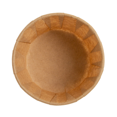 Image POTS TRAITEUR PAPIER PLISSÉ 165 ML (5,5 oz) 80 G/M2 Ø8/6x4,3 CM NATUREL PARCH.INGRAISSABLE (250 UNITÉ) #3