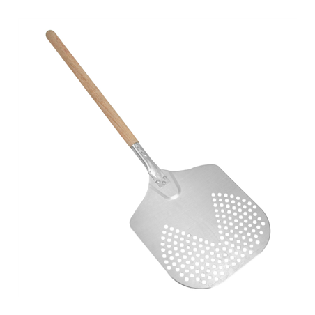 Image PELLE PIZZA PERFORÉE BORDURES AIGUISÉES  30x35x94 CM ARGENTE ALUMINIUM (1 UNITÉ) #1