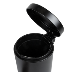 Image POUBELLE À PÉDALE AVEC RÉCEPTACLE INTÉRIEUR 3 L Ø 17x24,5 CM NOIR ACIER (1 UNITÉ) #3