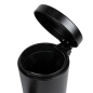 Image POUBELLE À PÉDALE AVEC RÉCEPTACLE INTÉRIEUR 3 L Ø 17x24,5 CM NOIR ACIER (1 UNITÉ) #3