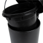 Image POUBELLE À PÉDALE AVEC RÉCEPTACLE INTÉRIEUR 3 L Ø 17x24,5 CM NOIR ACIER (1 UNITÉ) #5