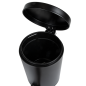 Image POUBELLE À PEDALE AVEC RÉCEPTACLE INTÉRIEUR 5 L Ø 20,5x28 CM NOIR ACIER (1 UNITÉ) #3