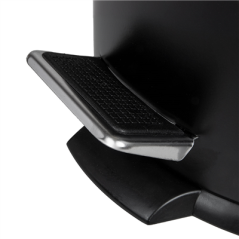 Image POUBELLE À PEDALE AVEC RÉCEPTACLE INTÉRIEUR 5 L Ø 20,5x28 CM NOIR ACIER (1 UNITÉ) #4