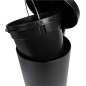 Image POUBELLE À PEDALE AVEC RÉCEPTACLE INTÉRIEUR 5 L Ø 20,5x28 CM NOIR ACIER (1 UNITÉ) #5