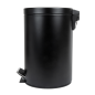 Image POUBELLE À PÉDALE AVEC RÉCEPTACLE INTÉRIEUR 12 L Ø 25x38 CM NOIR ACIER (1 UNITÉ) #2