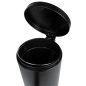 Image POUBELLE À PÉDALE AVEC RÉCEPTACLE INTÉRIEUR 12 L Ø 25x38 CM NOIR ACIER (1 UNITÉ) #3