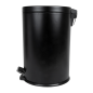Image POUBELLE À PEDALE AVEC RÉCEPTACLE INTÉRIEUR 20 L Ø 29,5x44 CM NOIR ACIER (1 UNITÉ) #2