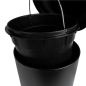 Image POUBELLE À PEDALE AVEC RÉCEPTACLE INTÉRIEUR 20 L Ø 29,5x44 CM NOIR ACIER (1 UNITÉ) #5