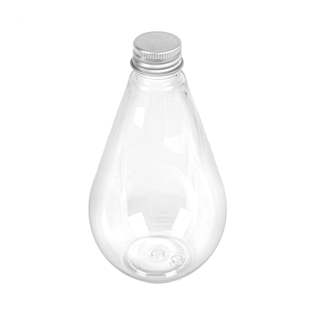 Image FLACONS AVEC BOUCHON EN ALUMINIUM 300 ML Ø7,5x13,7 CM TRANSPARENT PET (150 UNITÉ) #1