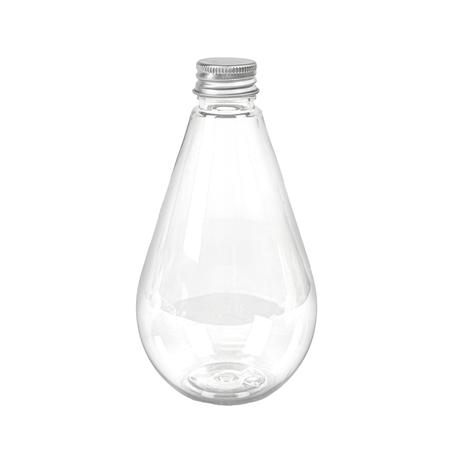 FLACONS AVEC BOUCHON EN ALUMINIUM 300 ML Ø7,5x13,7 CM TRANSPARENT PET (150 UNITÉ)