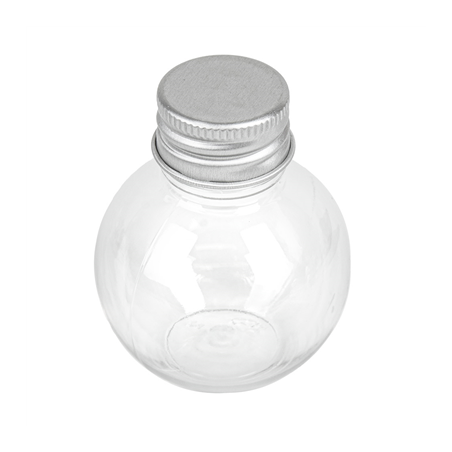 Image FLACONS AVEC BOUCHON EN ALUMINIUM 50 ML Ø5x6,2 CM TRANSPARENT PET (150 UNITÉ) #1