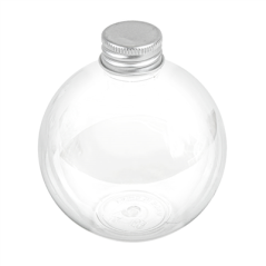 Image FLACONS AVEC BOUCHON EN ALUMINIUM 250 ML Ø8x9,1 CM TRANSPARENT PET (150 UNITÉ) #1