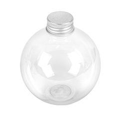 Image FLACONS SPHÉRIQUES AVEC BOUCHON EN ALUMINIUM 350 ML Ø9x10,1 CM TRANSPARENT PET (150 UNITÉ) #1