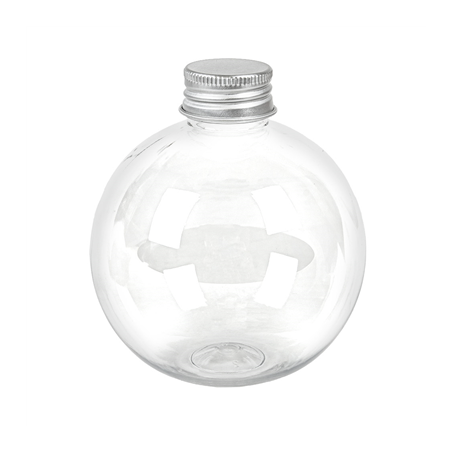 FLACONS SPHÉRIQUES AVEC BOUCHON EN ALUMINIUM 350 ML Ø9x10,1 CM TRANSPARENT PET (150 UNITÉ)