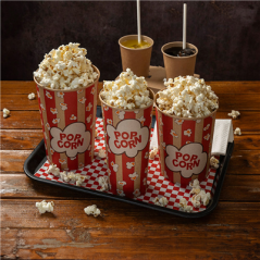Image RÉCIPIENTS POUR POP-CORN 720 ML 230 +20 PE G/M2 Ø 9,5/6,5x17,7 CM KRAFT (1000 UNITÉ) #4