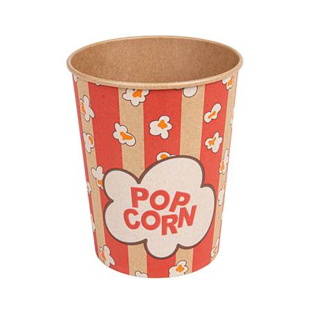 Image RÉCIPIENTS POUR POP-CORN 960 ML 230 +20 PE G/M2 Ø 11,6/8,8x14,2 CM KRAFT (500 UNITÉ) #1
