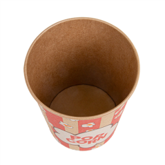 Image RÉCIPIENTS POUR POP-CORN 960 ML 230 +20 PE G/M2 Ø 11,6/8,8x14,2 CM KRAFT (500 UNITÉ) #3