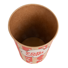 Image RÉCIPIENTS POUR POP-CORN 1380 ML 230 +20 PE G/M2 Ø 12/8,8x17,5 CM KRAFT (500 UNITÉ) #3