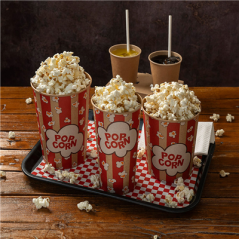 Image RÉCIPIENTS POUR POP-CORN 1380 ML 230 +20 PE G/M2 Ø 12/8,8x17,5 CM KRAFT (500 UNITÉ) #4