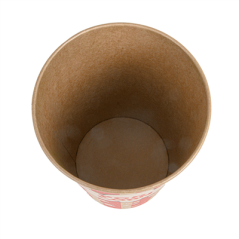 Image RÉCIPIENTS POUR POP-CORN 1920 ML 260 +20 PE G/M2 Ø 13,3/10x19,5 CM KRAFT (500 UNITÉ) #3