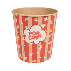 Image RÉCIPIENTS POUR POP-CORN 3900 ML 260 +20 PE G/M2 Ø 18,5/14,5x19,5 CM KRAFT (150 UNITÉ) #1
