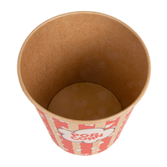 Image RÉCIPIENTS POUR POP-CORN 3900 ML 260 +20 PE G/M2 Ø 18,5/14,5x19,5 CM KRAFT (150 UNITÉ) #3