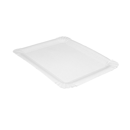 Image PLATEAUX PÂTISSERIE - PETITS  280 G/M2 20x16,5CM BLANC CARTON (250 UNITÉ) #1