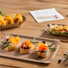 Image PLATEAUX PÂTISSERIE - PETITS  300 G/M2 16x10CM NATUREL KRAFT (250 UNITÉ) #5