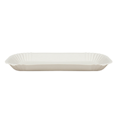 PLATEAUX  320 G/M2 23x15x2 CM BLANC CARTON (100 UNITÉ)