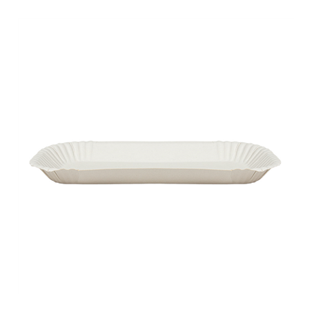 PLATEAUX  320 G/M2 23x15x2 CM BLANC CARTON (100 UNITÉ)