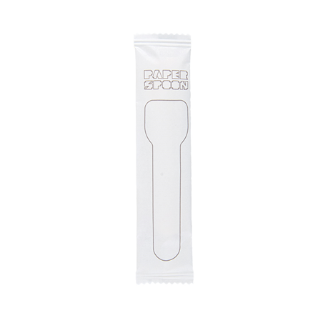 CUILLÈRES À GLACES EN SACHET 'PAPER CUTLERY' 960 G/M2 9,5 CM BLANC PAPIER (500 UNITÉ)