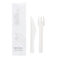 SET 2/1 FOURCHETTE, COUTEAU 'PAPER CUTLERY' 15,8 CM BLANC PAPIER (100 UNITÉ) Image SET 2/1 FOURCHETTE, COUTEAU 'PAPER CUTLERY' 15,8 CM BLANC PAPIER (100 UNITÉ) #1